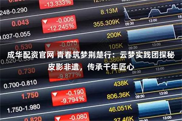 成华配资官网 青春筑梦荆楚行：云梦实践团探秘皮影非遗，传承千年匠心